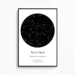 Personalizowana Mapa Nieba i Gwiazd - klasyczna