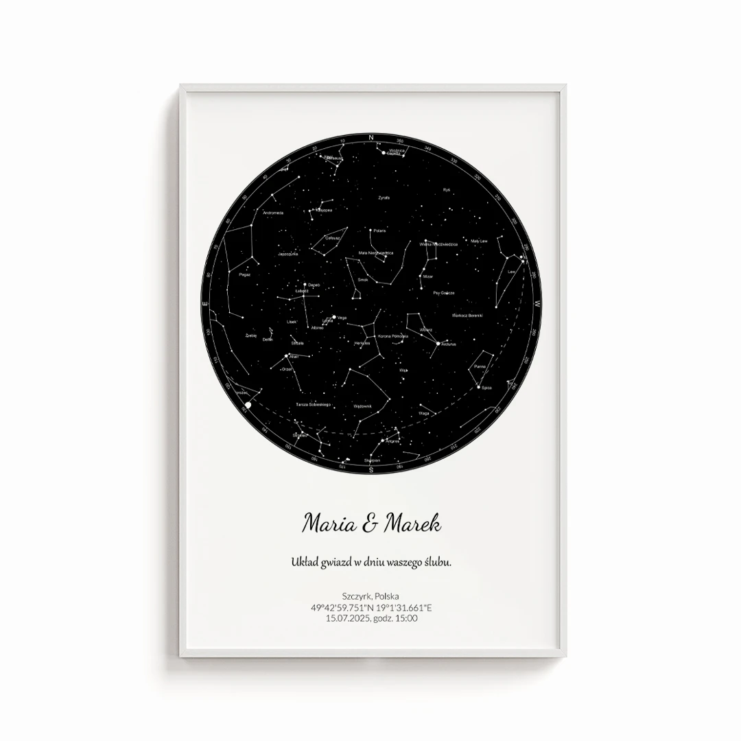Personalizowana Mapa Nieba i Gwiazd - klasyczna - obrazek 2