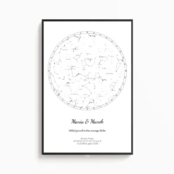 Mapa gwiazd - biała