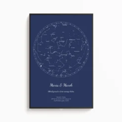 Mapa gwiazd - granatowa