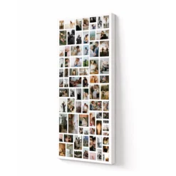 Wizualizacja pomieszczenia przedstawiająca kolaż na płótnie