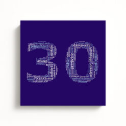 Chmura słów - obraz ze słów na rocznice / urodziny