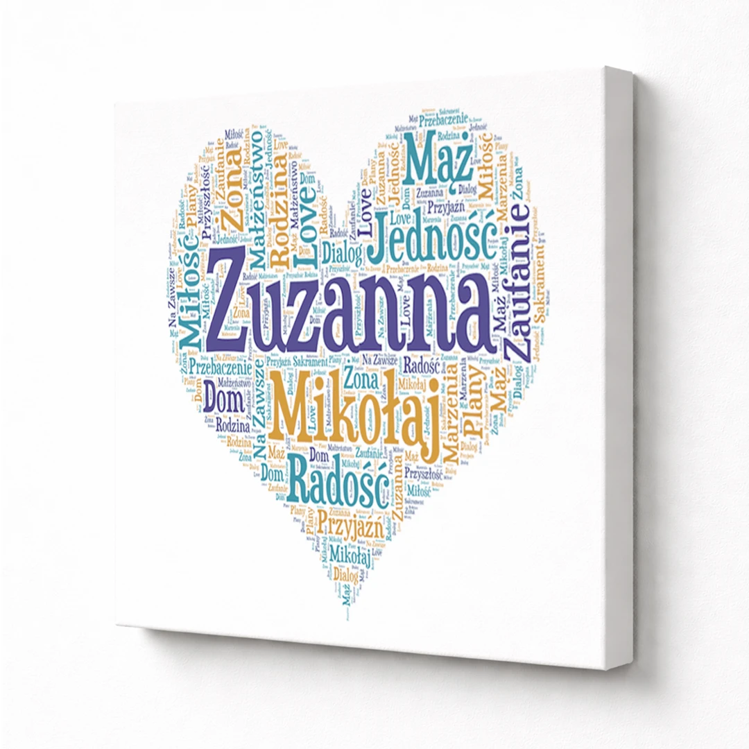 Chmura słów - obraz ze słów serce - obrazek 2