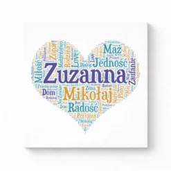 Chmura słów - obraz ze słów serce