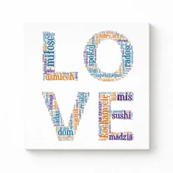 Chmura słów - obraz ze słów LOVE