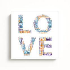Chmura słów - obraz ze słów LOVE