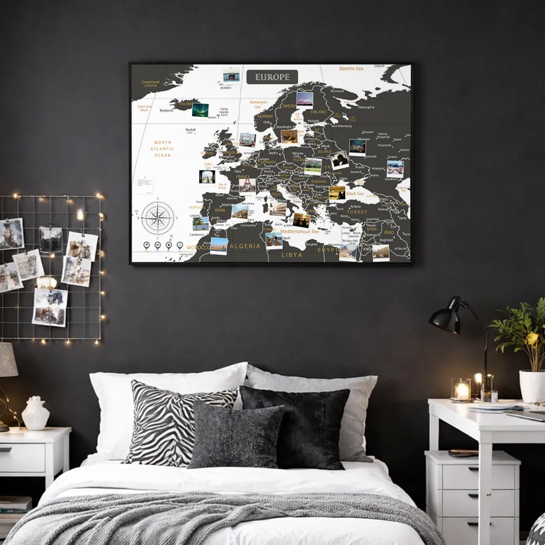 Grafika przedstawiająca wizualizację mapy Europy