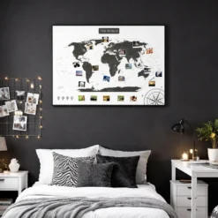 Grafika przedstawiająca wizualizację mapy świata