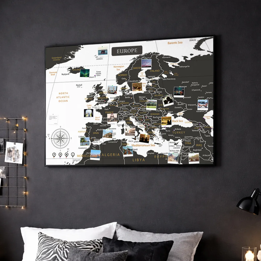 Grafika przedstawiająca wizualizację mapy Europy