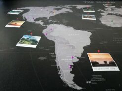 mapa świata do oznaczania podroży na ścianę