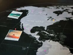 mapa świata do oznaczania podroży na ścianę