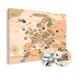 Mapa Podróży - Europa klasyczna XXL