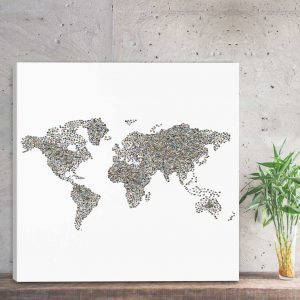Foto Kolaż mapa świata ze zdjęciami PicArta