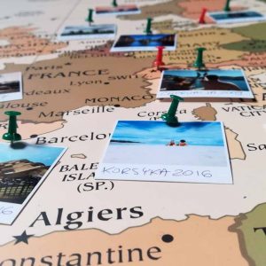 Mapa Europy - mapa podroży do oznaczania odwiedzonych miejsc PicArta