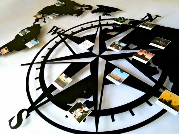 Metalowa mapa świata na ścianę PicArta