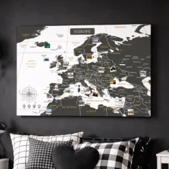 Grafika przedstawiająca wizualizację mapy Europy