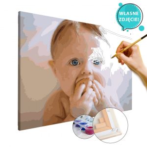 malowanie po numerach z własnego zdjęcia dziecko niemowlę